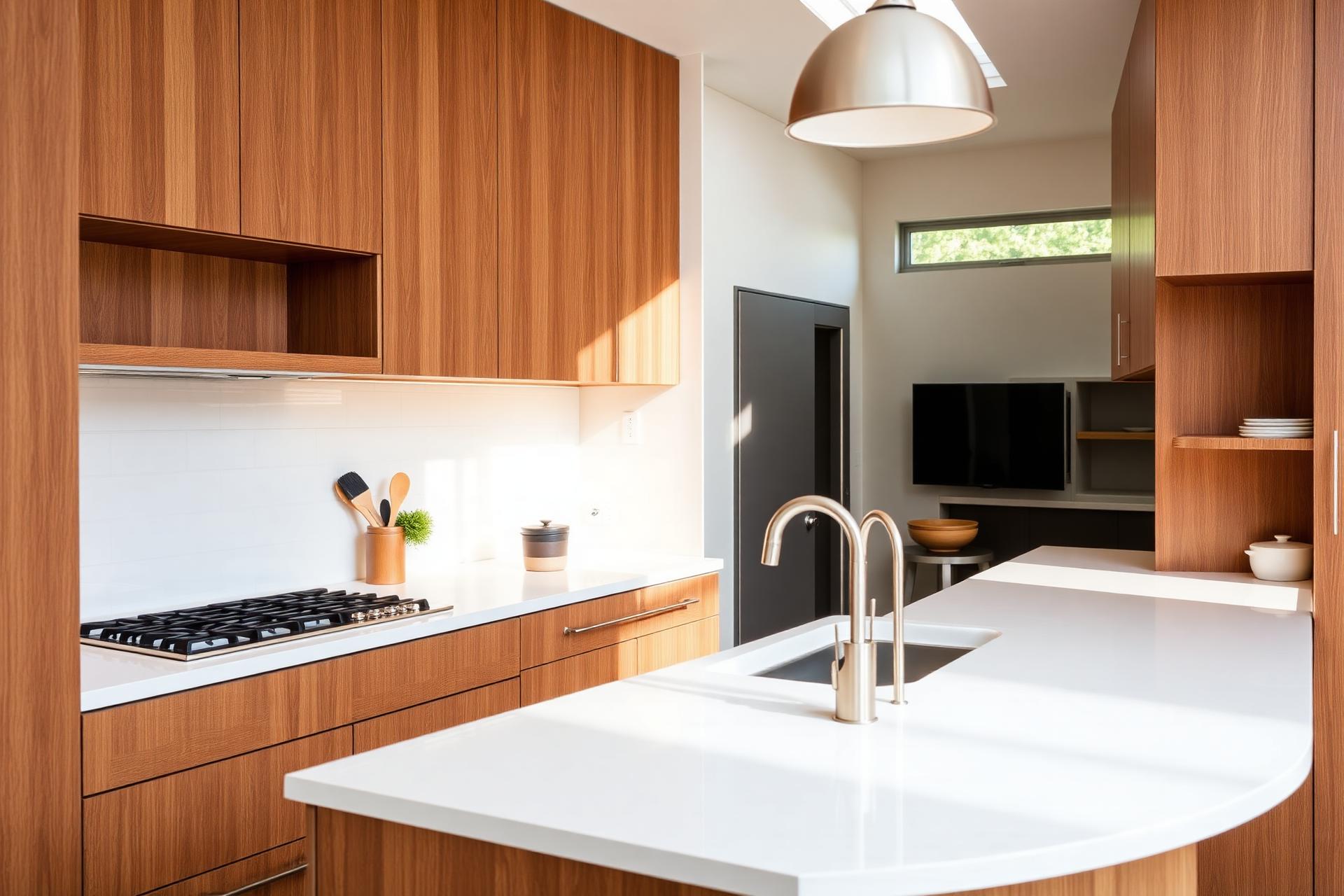 Cuisine résidentielle rénovée dans une maison à Saint-Jérôme